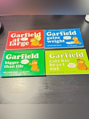Vintage 80s Garfield Comic Books: First, Second, Third & Sixth Book Collection